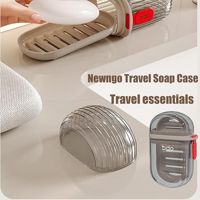 Travel Soap Case – Leakproof, Double Layer, Transparent (Plastic) (Pack of -1 )
