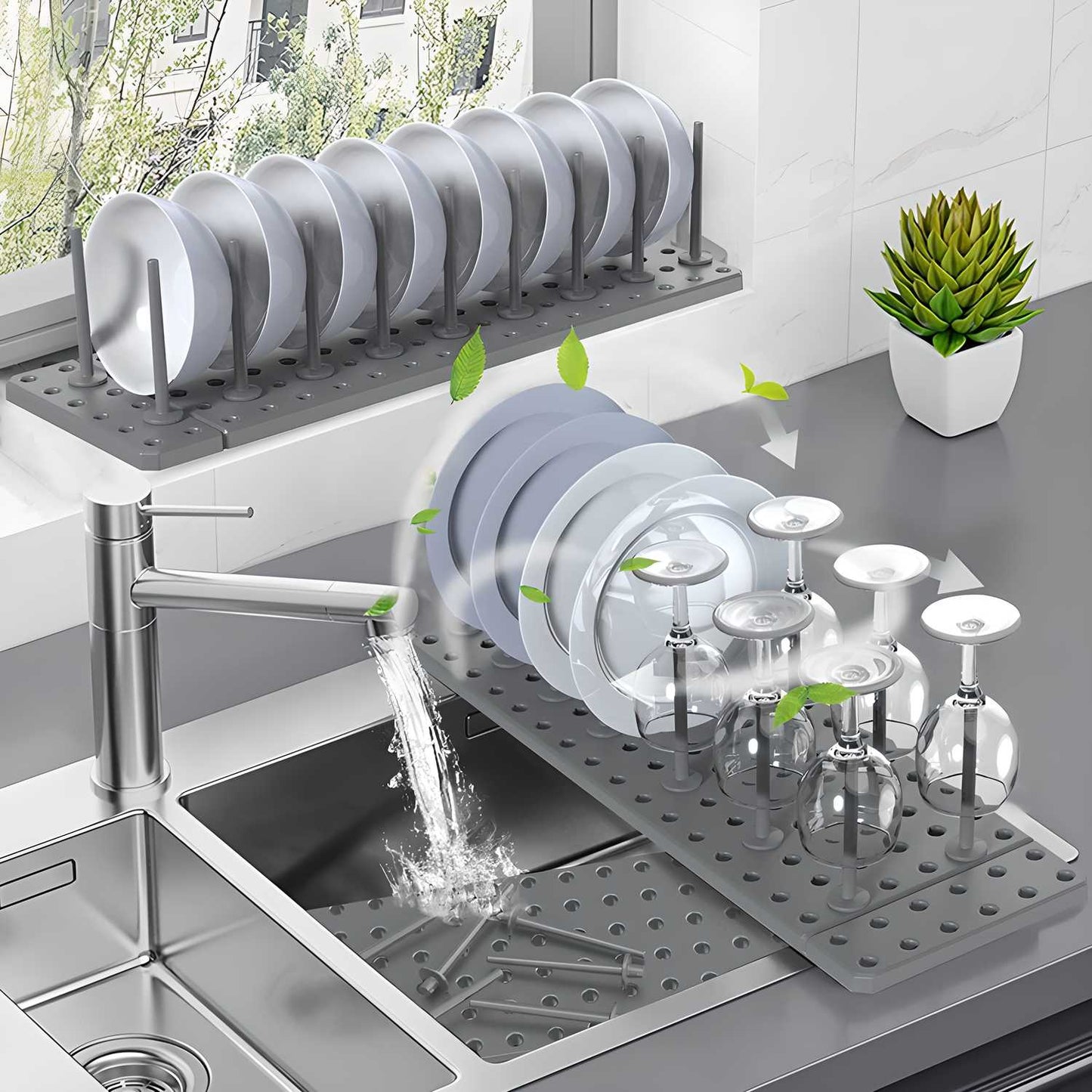 Kitchen Cupboard Adjustable Kitchen Drawer Organizer Pegboard Tray