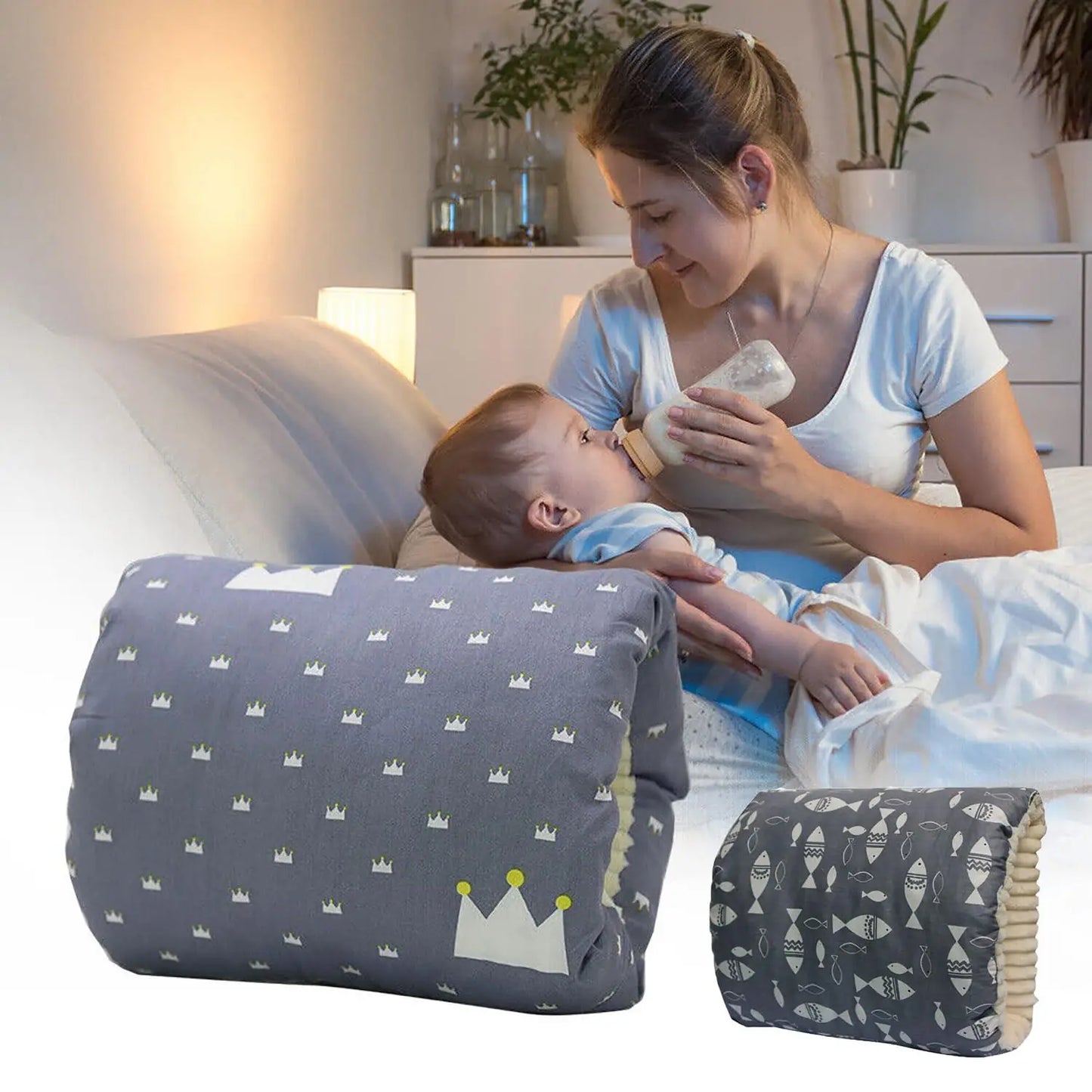 Cozie Cradle Baby Nursing Pillow & Hand Warmer โ Cozy Cradle Feeding Pillow for Infants