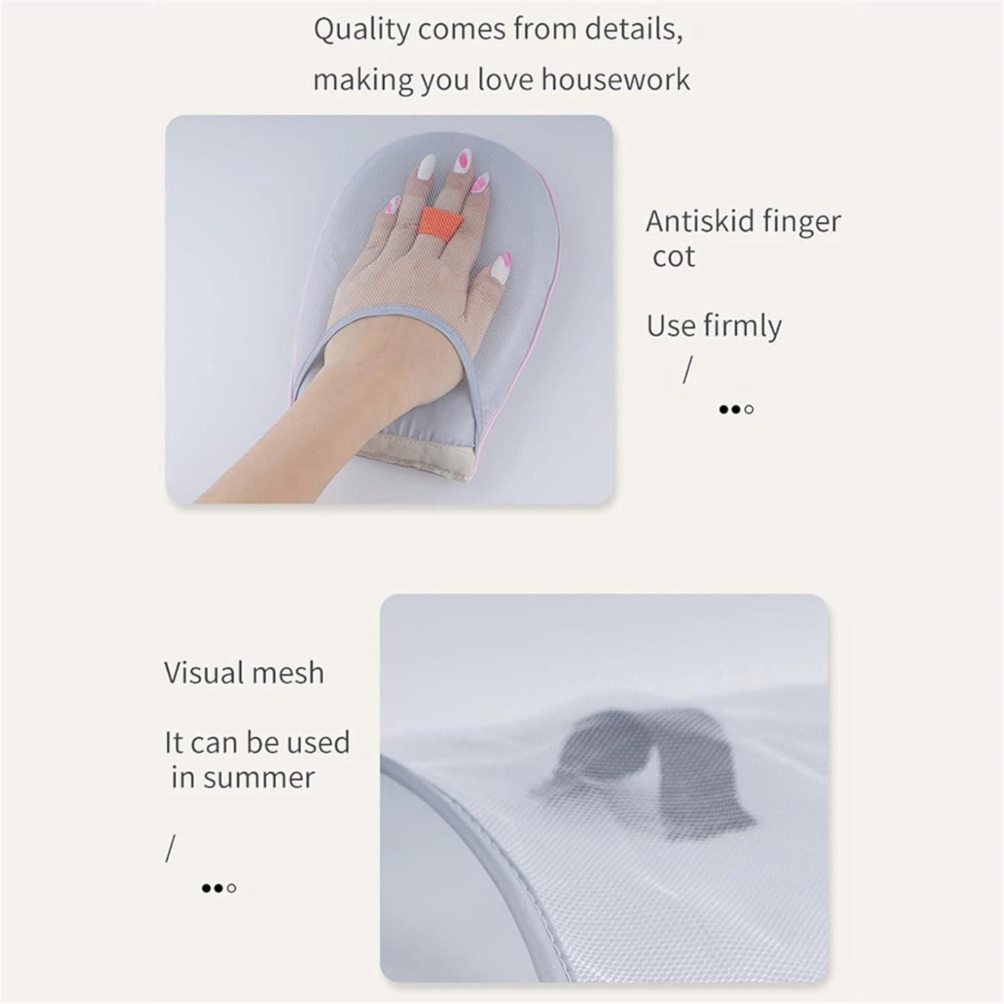 Garment Steamer Ironing Gloves – Heat Resistant, Mesh Design