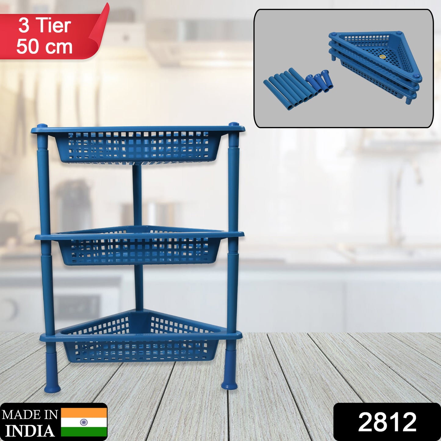 Triangle Plastic 3-Tier Rack Shelf – The Space-Saver You Didn’t Know You Needed!