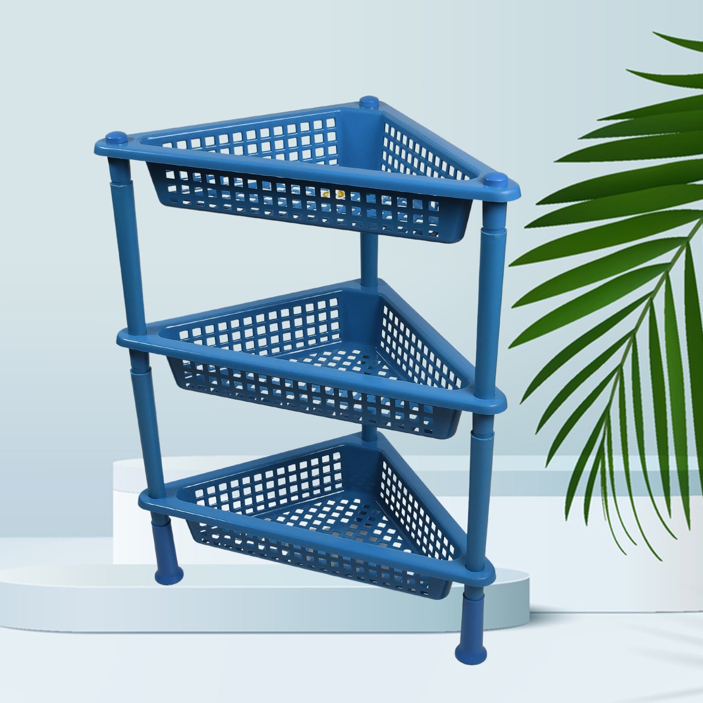 Triangle Plastic 3-Tier Rack Shelf – The Space-Saver You Didn’t Know You Needed!
