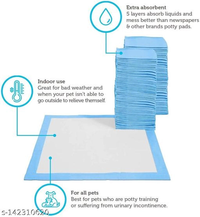 Extra Absorbent Pet Potty Pads – 60x90 cm Size (Pack of 5)
