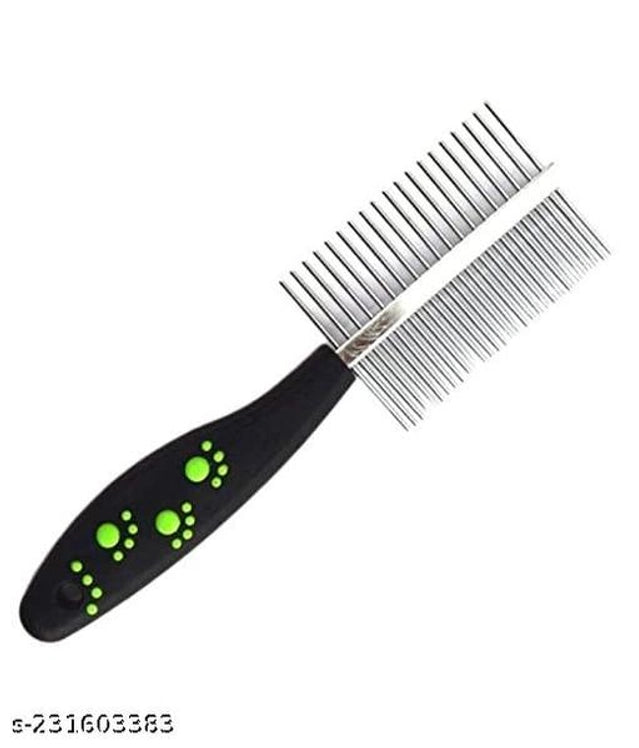 Pet Grooming Comb - Stainless Steel, Multicolor
