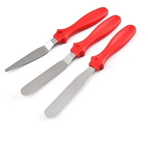 Cake Decorating Spatula Set - 3-Piece Stainless Steel