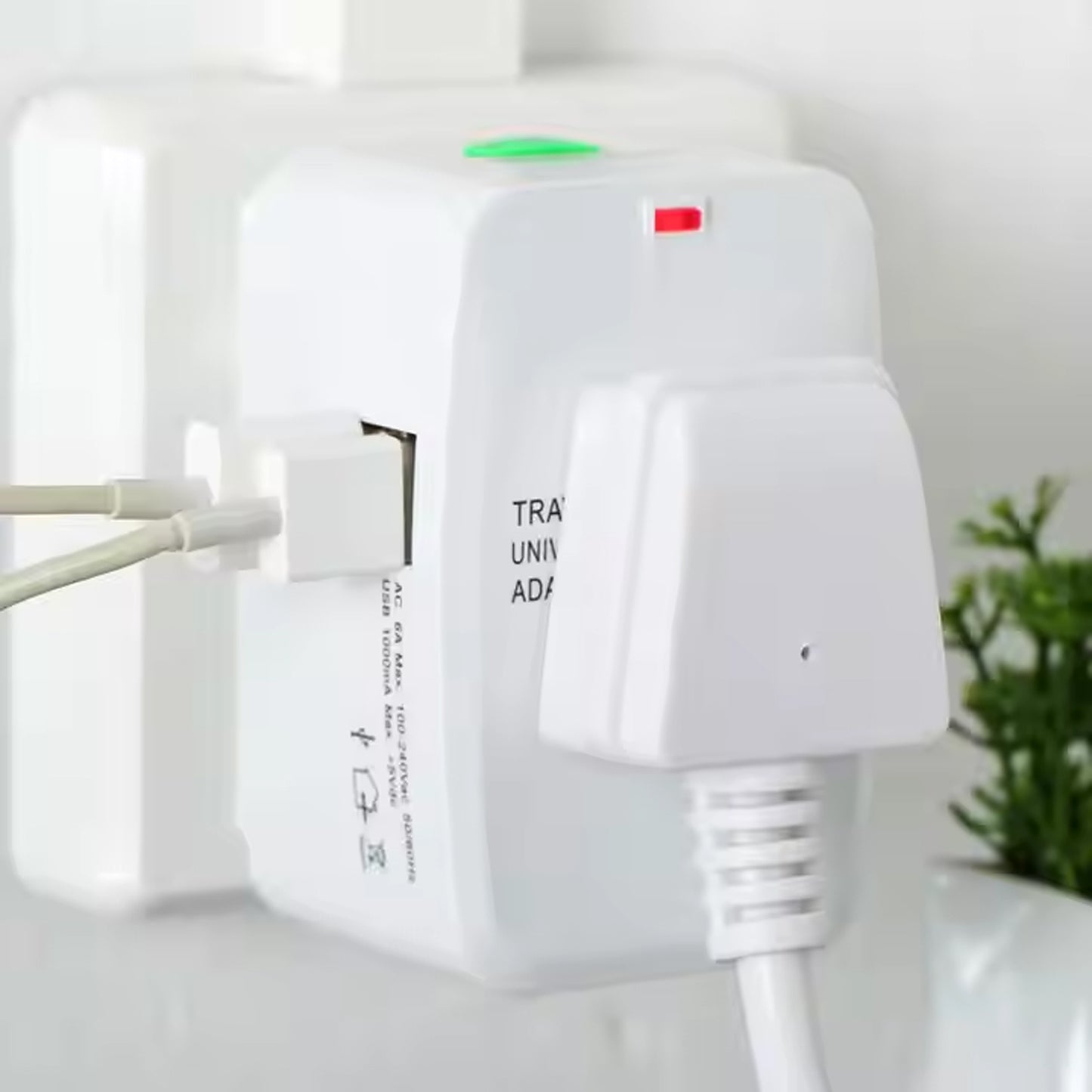 Universal Travel Adapter with Dual USB Ports - International Multipurpose