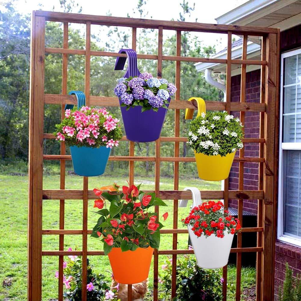 Plastic Hanging Planter Pot β Self-Watering Wall Garden Kit (Multicolour)