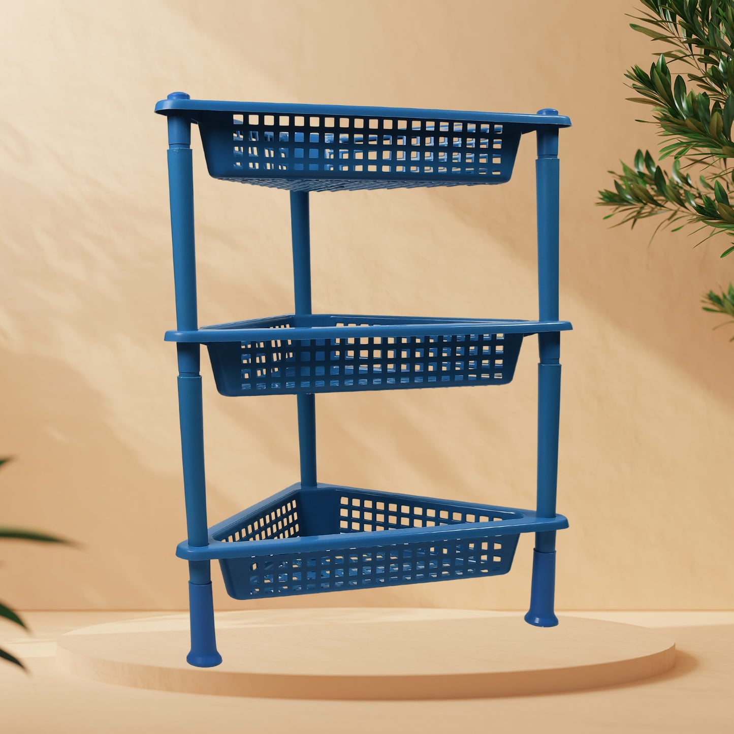 Triangle Plastic 3-Tier Rack Shelf – The Space-Saver You Didn’t Know You Needed!