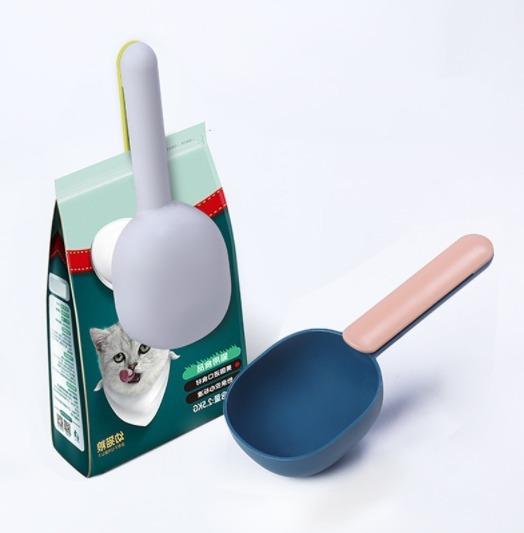 Durable ABS Pet Food Shovel with Handle Clip