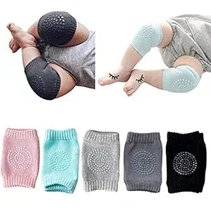Soft Knit Baby Knee Pads – Non-Slip Crawling Protection Upto 2 Years Age-Soft Fabric