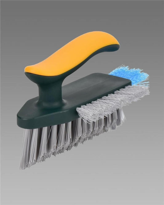 Tile Grout Cleaner Brush with Squeegee – Wet & Dry Use (Multicolor)