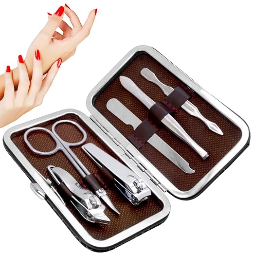 7-in-1 Manicure Pedicure Nail Care Kit – Travel Grooming Set