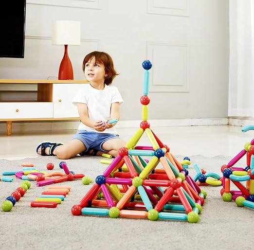 Magnetic STEM Building Sticks – Creative Educational Toy  3+ Year Old Kids Boys, Girls (25 Pcs)