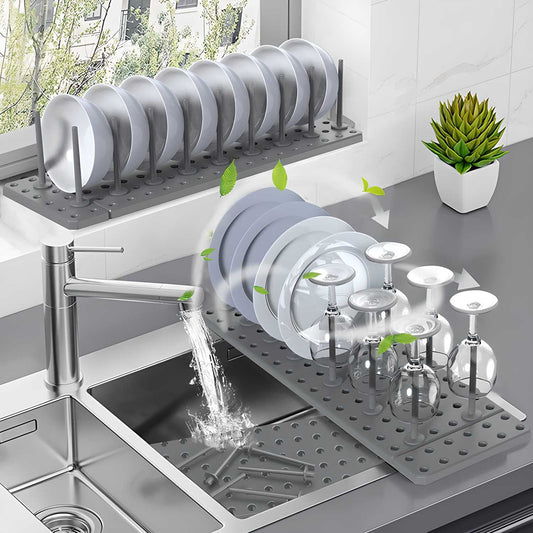 Kitchen Cupboard Adjustable Kitchen Drawer Organizer Pegboard Tray