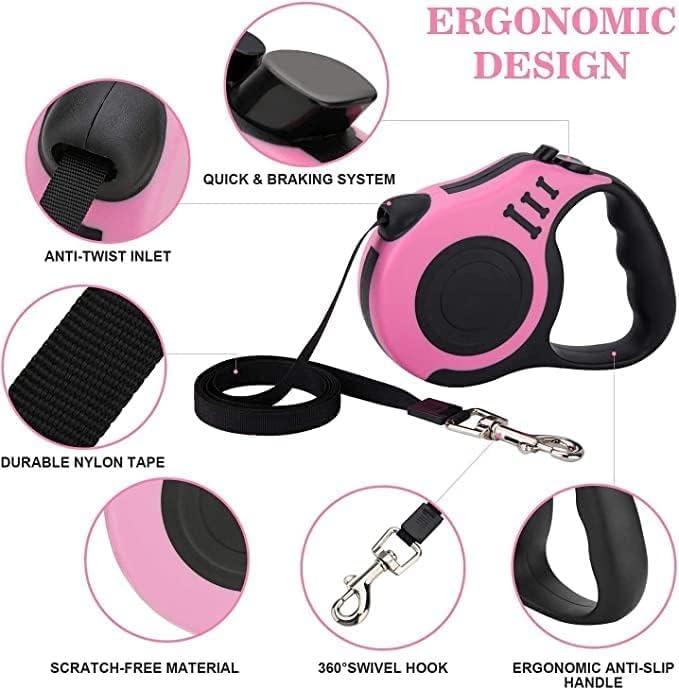 Retractable Pet Leash – 500 cm Long (Multicolor)