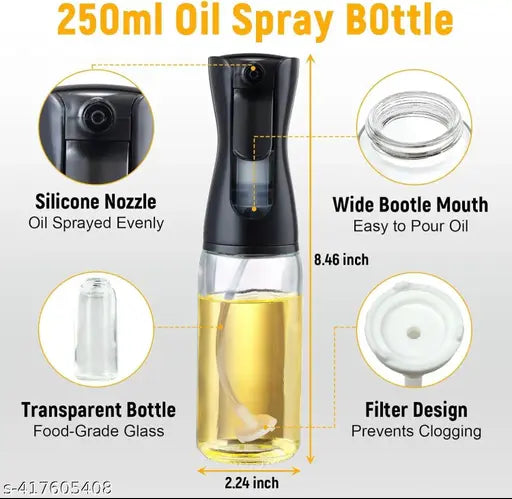 Advanced Glass Bottle Oil Sprayer for Cooking, Salads, BBQs, Baking, Frying & Air Fryer