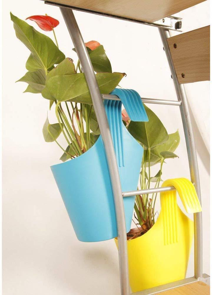 Plastic Hanging Planter Pot – Self-Watering Wall Garden Kit (Multicolour)