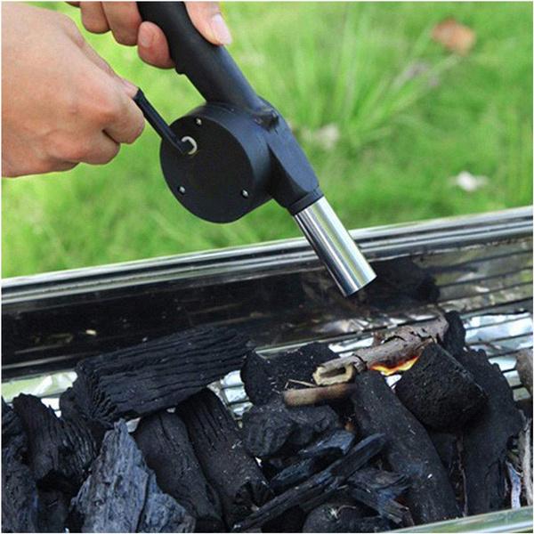 Portable Hand Crank BBQ Air Blower Fan