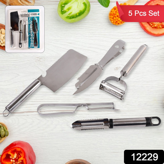 5-Piece Stainless Steel Multifunctional Peeler & Grater Set
