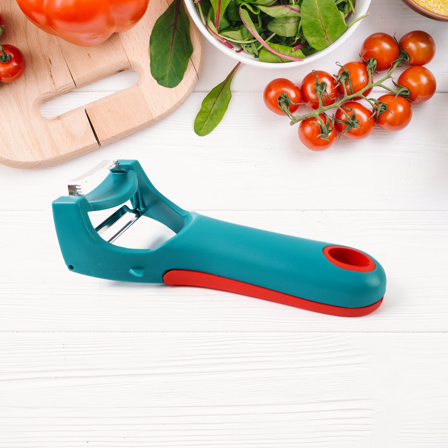 4-in-1 Veggie & Fruit Peeler – The Tiny Tool That Does It All (1 Pc)