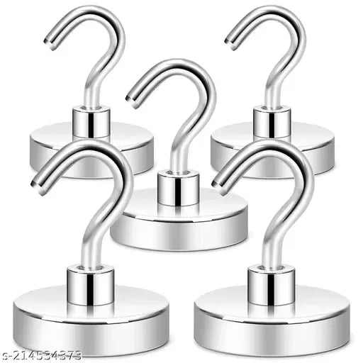 Heavy Duty Magnetic Hooks for Home & Garage (DIY Multi-Use) pack of 6