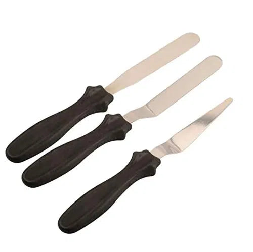 Cake Decorating Spatula Set - 3-Piece Stainless Steel