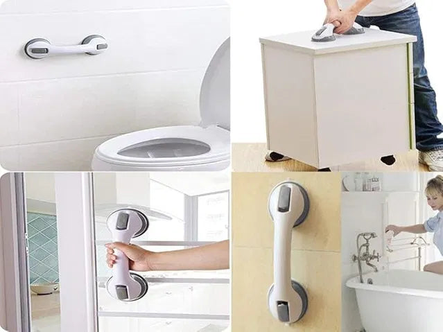 Safe-er-Grip Suction Grab Bar – No-Drill Support Handle for Bathroom, Stairs & More