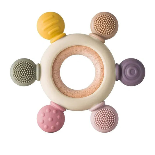 Silicone Teether Baby Rudder Toy – Soothing Infant Gum Relief