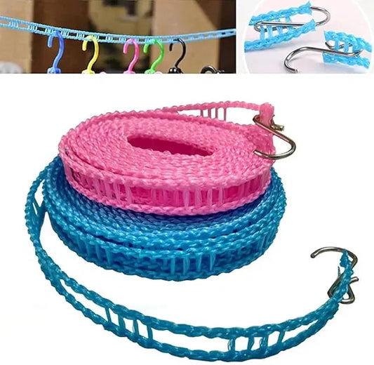 Windproof Clothesline - Portable 2-Pack with Hooks 5-meter