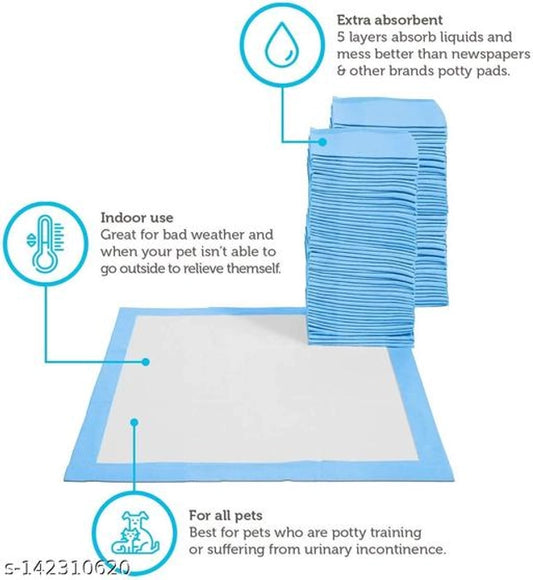 Extra Absorbent Pet Potty Pads – 60x90 cm Size  (Pack of 5)