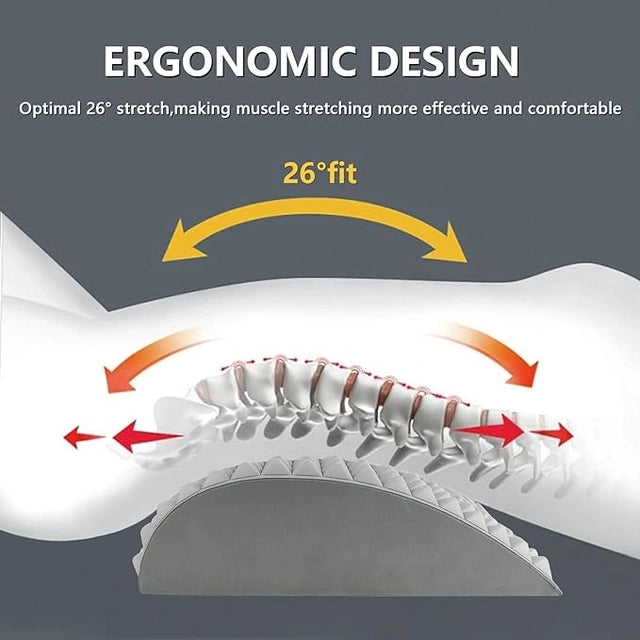 Back and Neck Stretcher Cushion – Orthopedic Lumbar Support, & Pain Relief Pillow