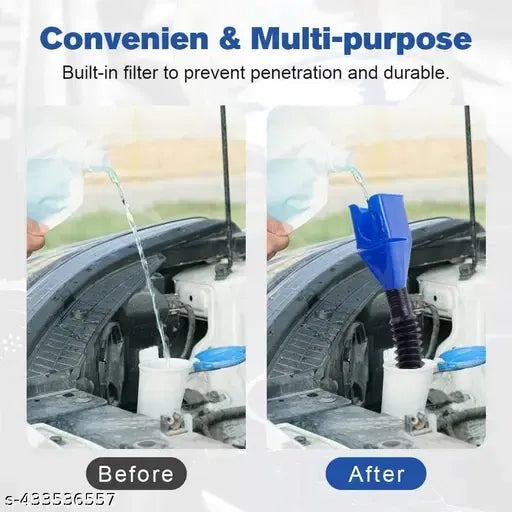 Universal Flexible Funnel - Long Neck Oil Spill-Free