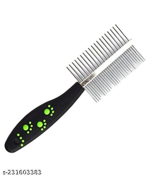 Pet Grooming Comb - Stainless Steel, Multicolor