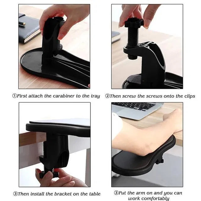 Ergonomic Desk Arm/Wrist Rest Pad – Adjustable Computer Support