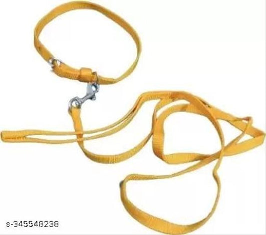 Pet Neck Collar Belt with 5 Feet Leash – Durable Plastic, Multicolor