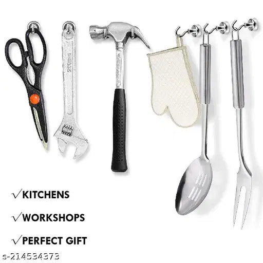 Heavy Duty Magnetic Hooks for Home & Garage (DIY Multi-Use) pack of 6