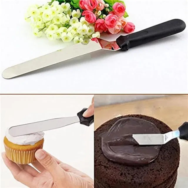 8-Inch Stainless Steel Angled Cake Spatula – Non-Stick Icing & Frosting Tool