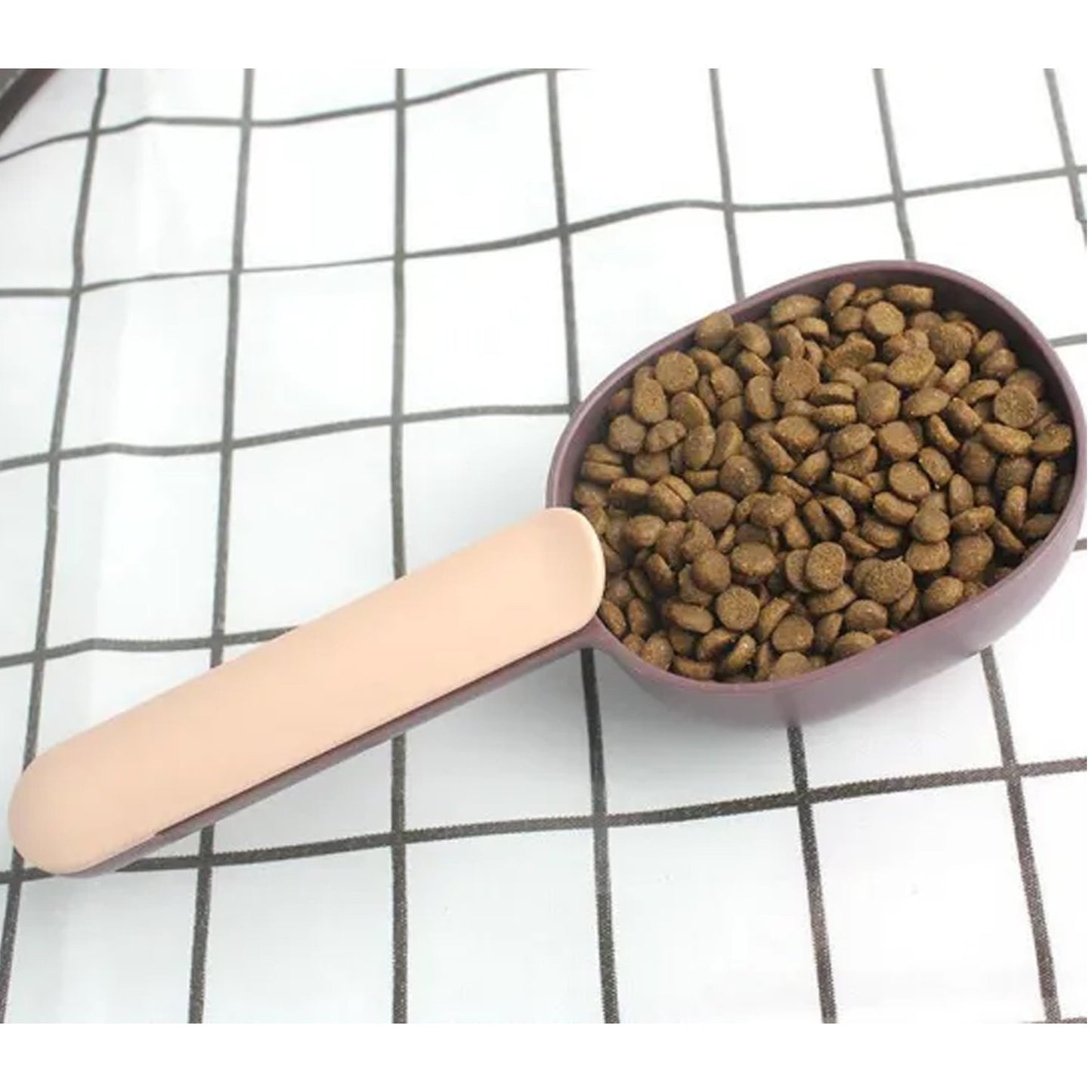 Durable ABS Pet Food Shovel with Handle Clip