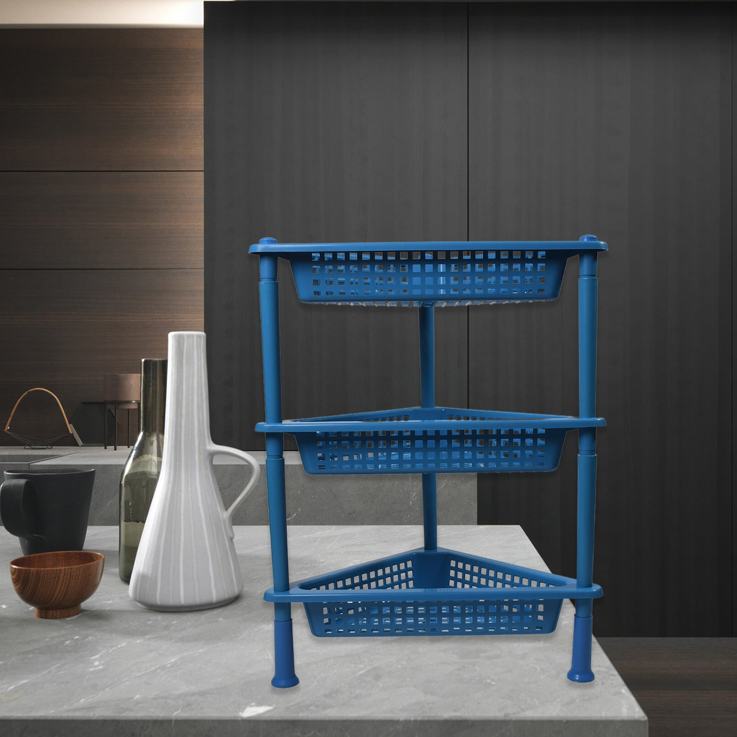 Triangle Plastic 3-Tier Rack Shelf – The Space-Saver You Didn’t Know You Needed!